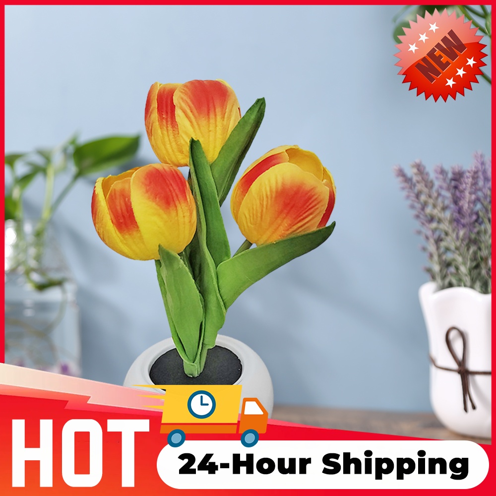 Wedding Led - LED Tulip Lamp Night Romantic Potted