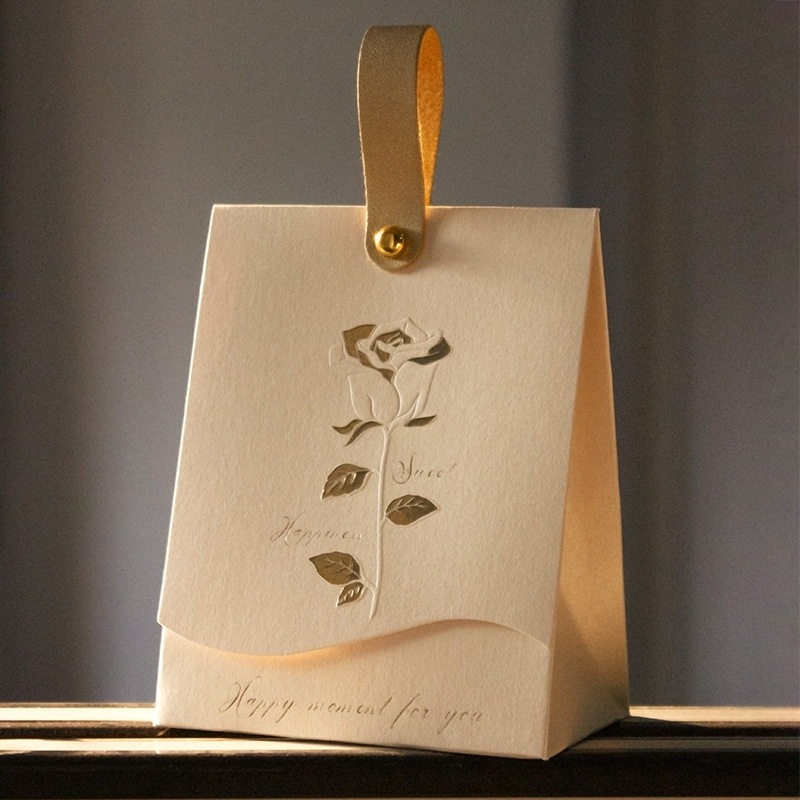 Wedding Supply Wholesale - 30/50Pcs Simple Candy Bag Vintage Cream