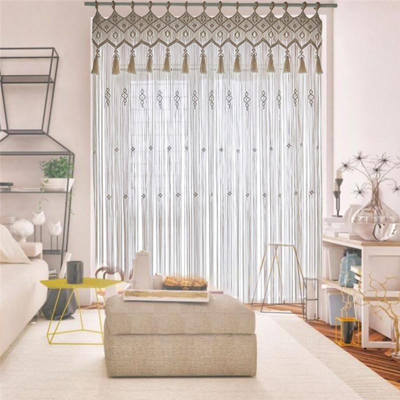 Hand-woven Macrame Cotton Door - đánh giá và giá Wedding Backdrop Curtain