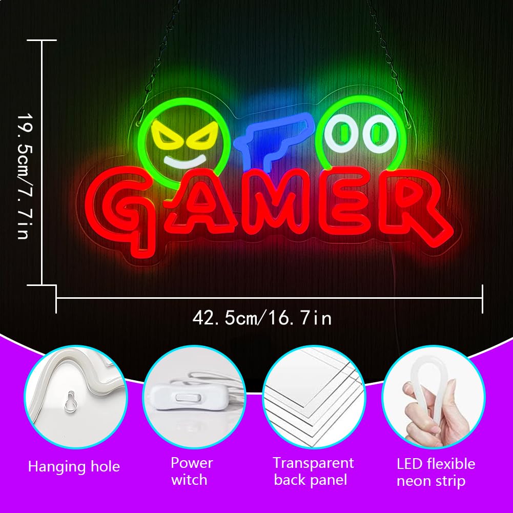 Gamer Neon Sign LED Wall Light - đánh giá và giá Wedding Led