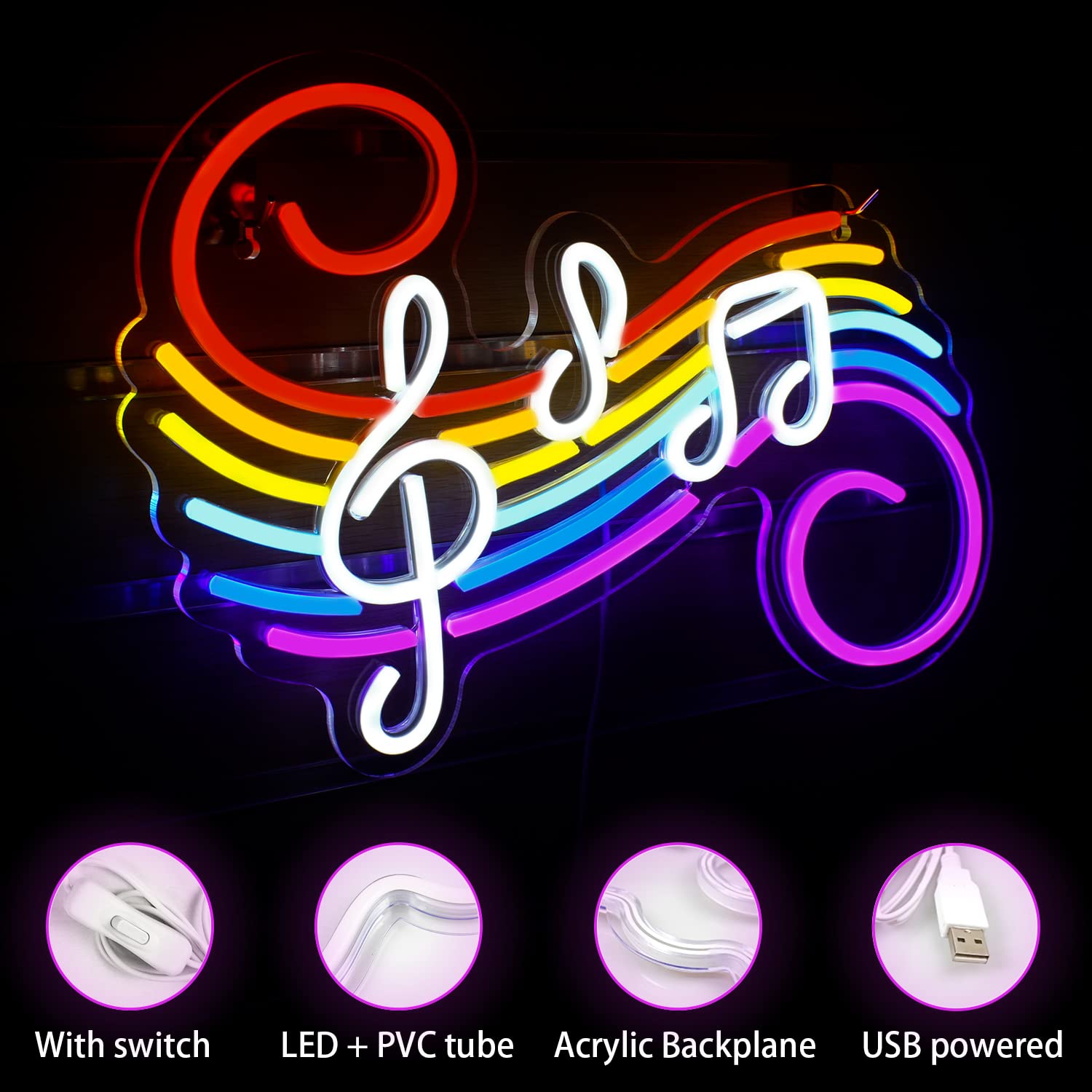 Music Notes Neon Sign Customiz - đánh giá và giá Wedding Led