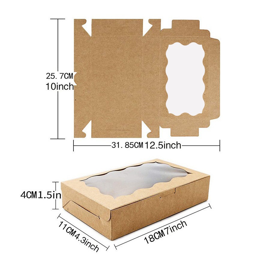 10/30/50Pcs Kraft Paper Cake C - đánh giá và giá Wedding Cake Supply