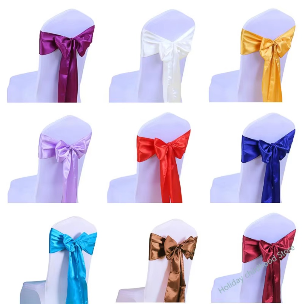50Pcs Batch Satin Fabric Chair - đánh giá và giá Wedding Supply Wholesale