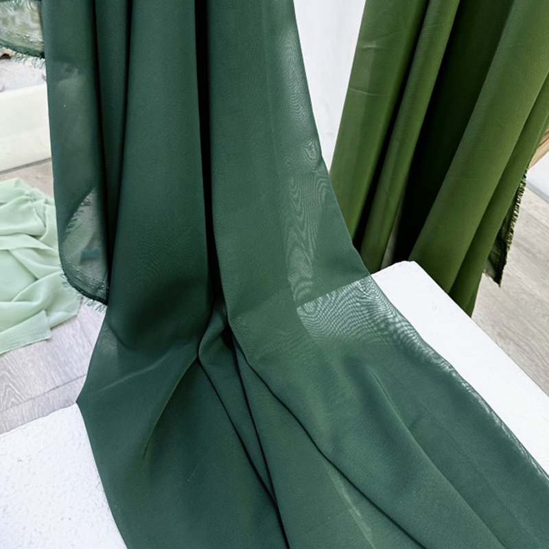 Olive Avocado Green Chiffon Fa - đánh giá và giá Wedding Backdrop Curtain