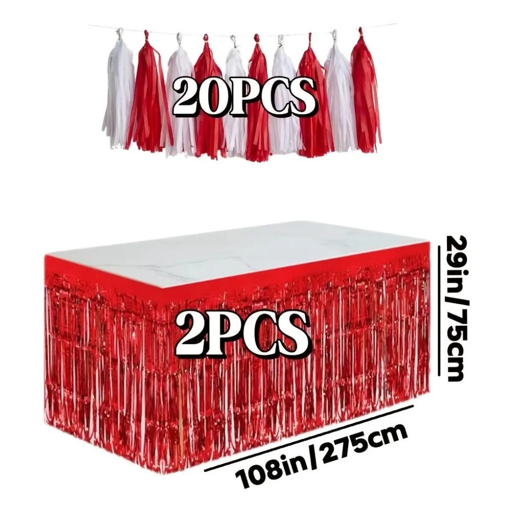 22Pcs Red Foil Streamers & Red - đánh giá và giá Wedding Supply Canada