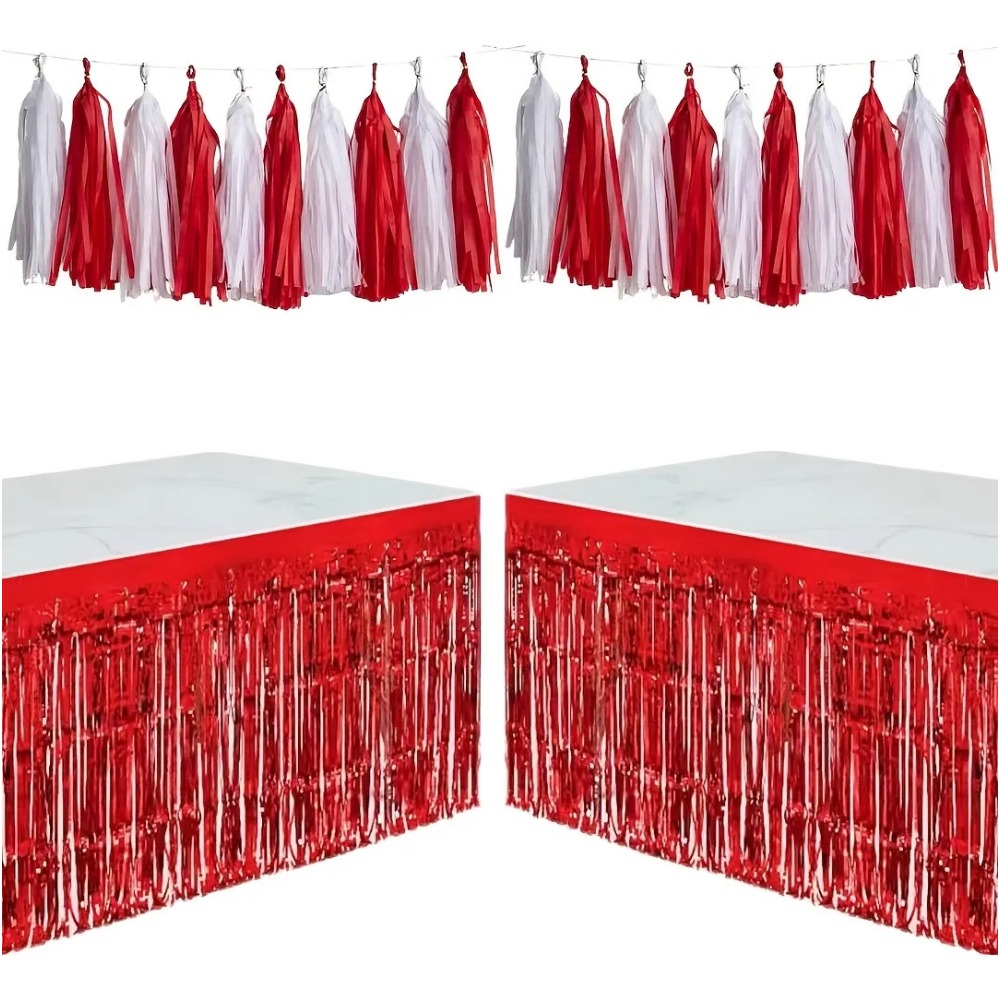 22Pcs Red Foil Streamers & Red - đánh giá và giá Wedding Supply Canada