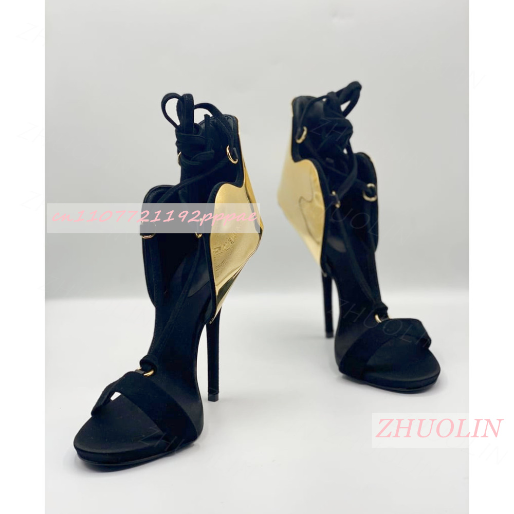 Gold Metal Decoration Open Toe - đánh giá và giá Wedding Super