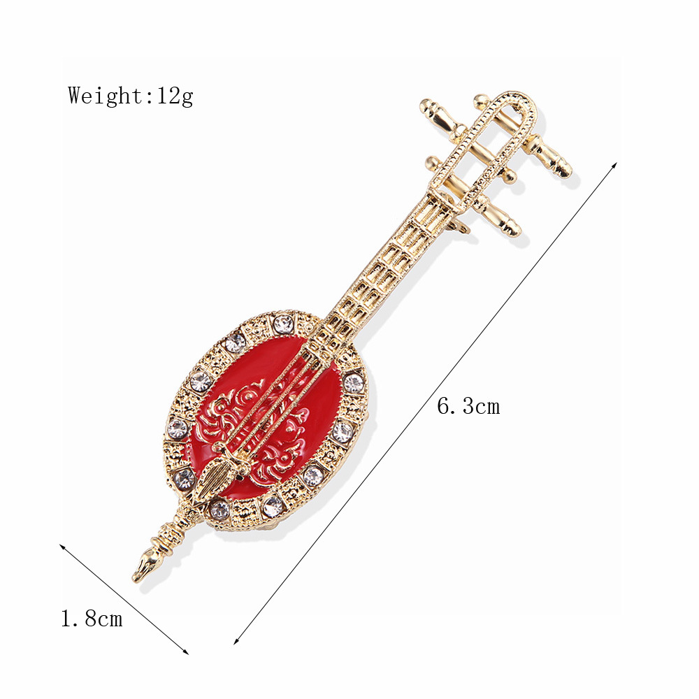 Antique Lute Red Enamel Brooch - đánh giá và giá Suit Supply Wedding Party
