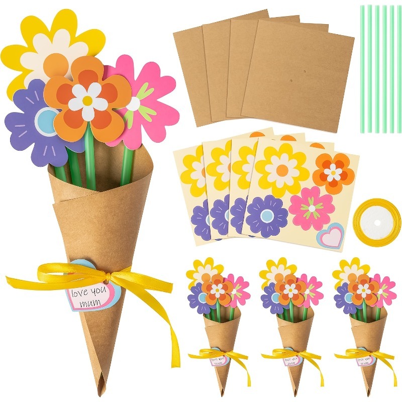 100Pcs DIY Flower Bouquet Kit  - đánh giá và giá Papercraft Supply Ribbon