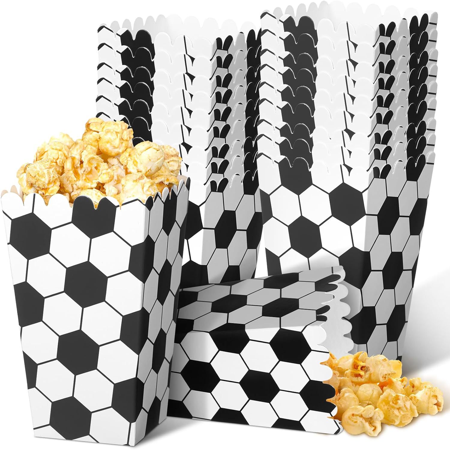 6/18Pcs  Football Popcorn Boxe - đánh giá và giá Wedding Event Supply