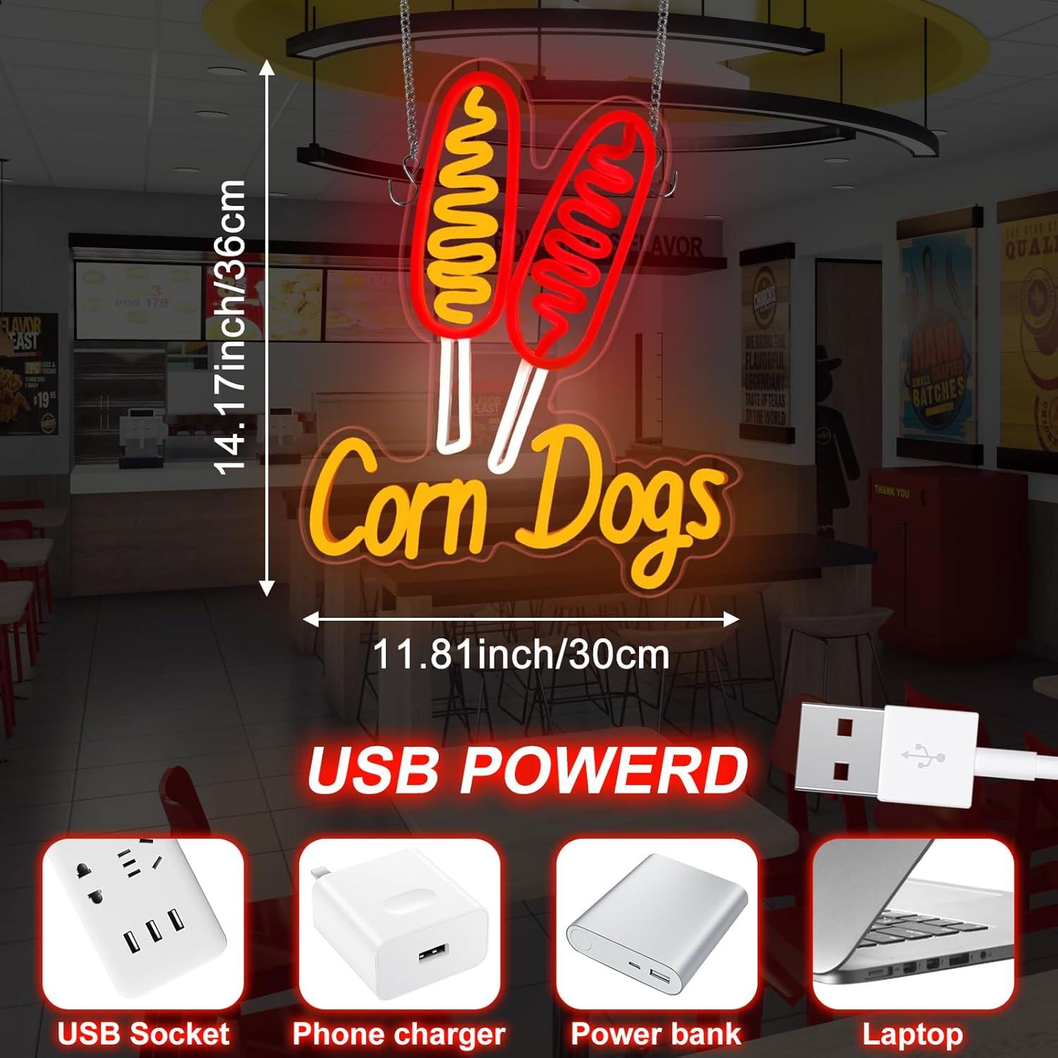 Corn Dog Neon Sign Snack USB D - đánh giá và giá Wedding Led